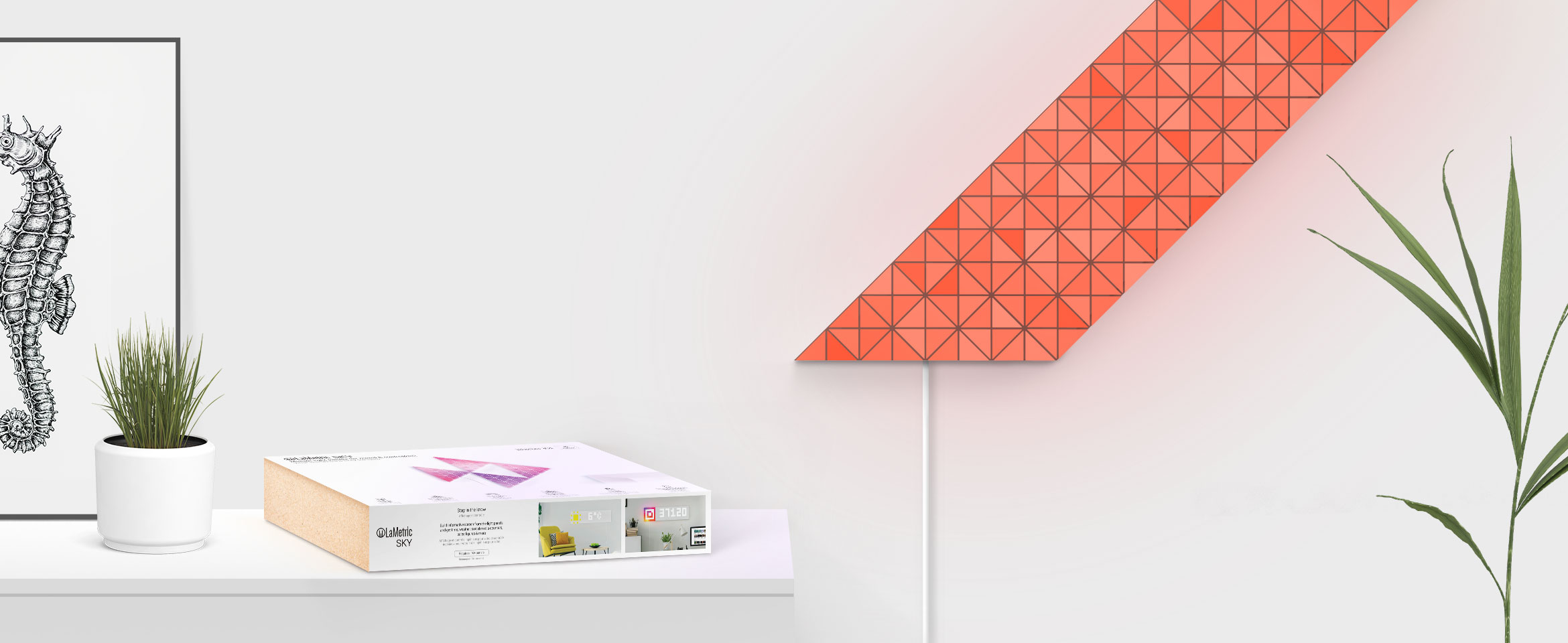 LaMetric s'accroche au mur avec des dalles lumineuses connectées façon  Nanoleaf