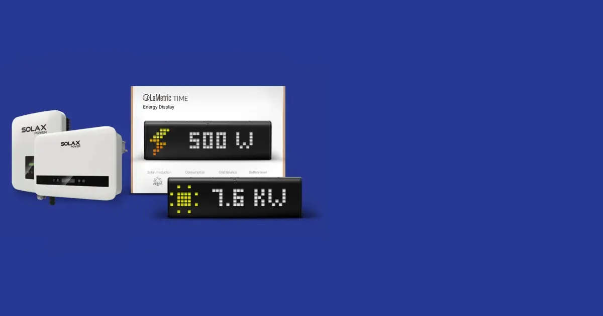 Solar Energy Display for Solax Inverter | LaMetric