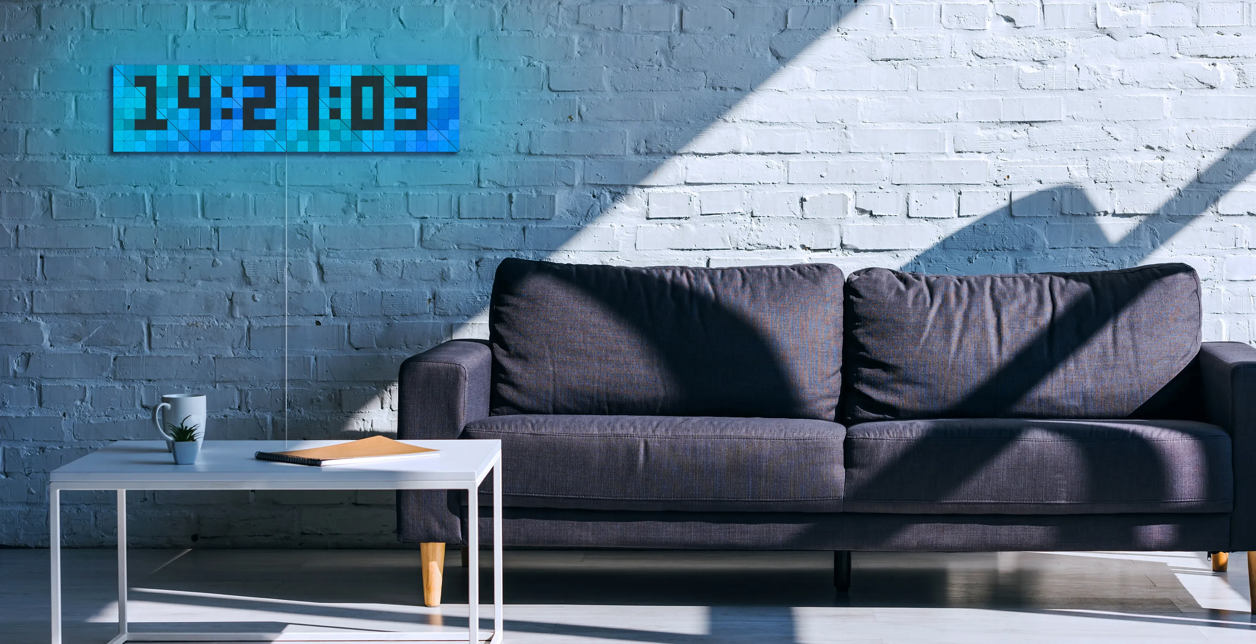 LaMetric SKY smart lighting - The Only Clock with Timeless Black Digits - 8 panels